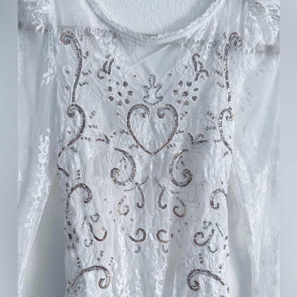 NWOT Free People Intimately Ready To Party Top in Ivory Size Small - Picture 5 of 8